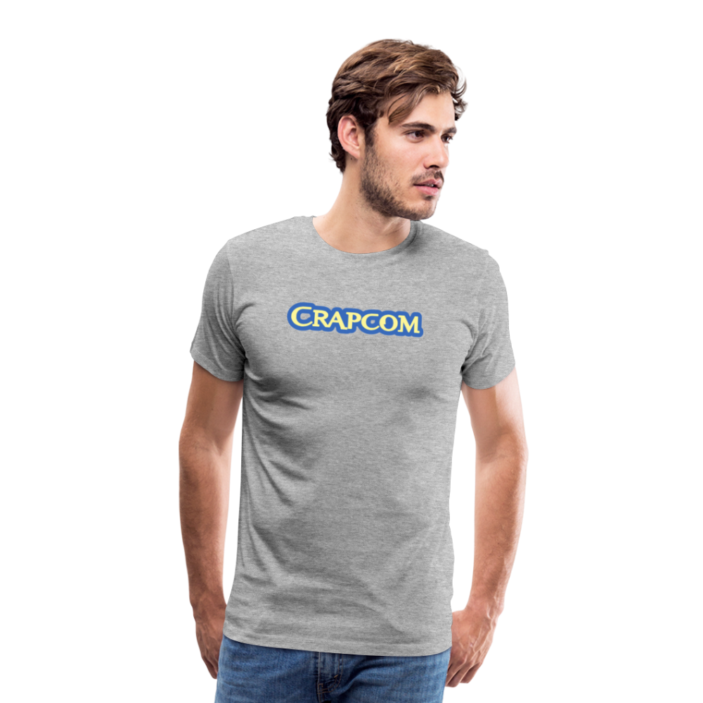Crapcom funny parody Videogame Gift for Gamers & PC players Men's Premium T-Shirt - heather gray