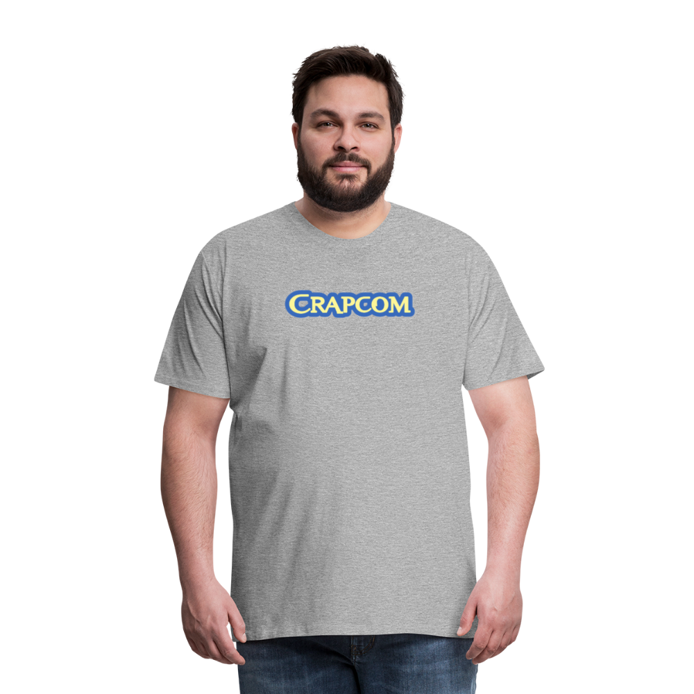 Crapcom funny parody Videogame Gift for Gamers & PC players Men's Premium T-Shirt - heather gray