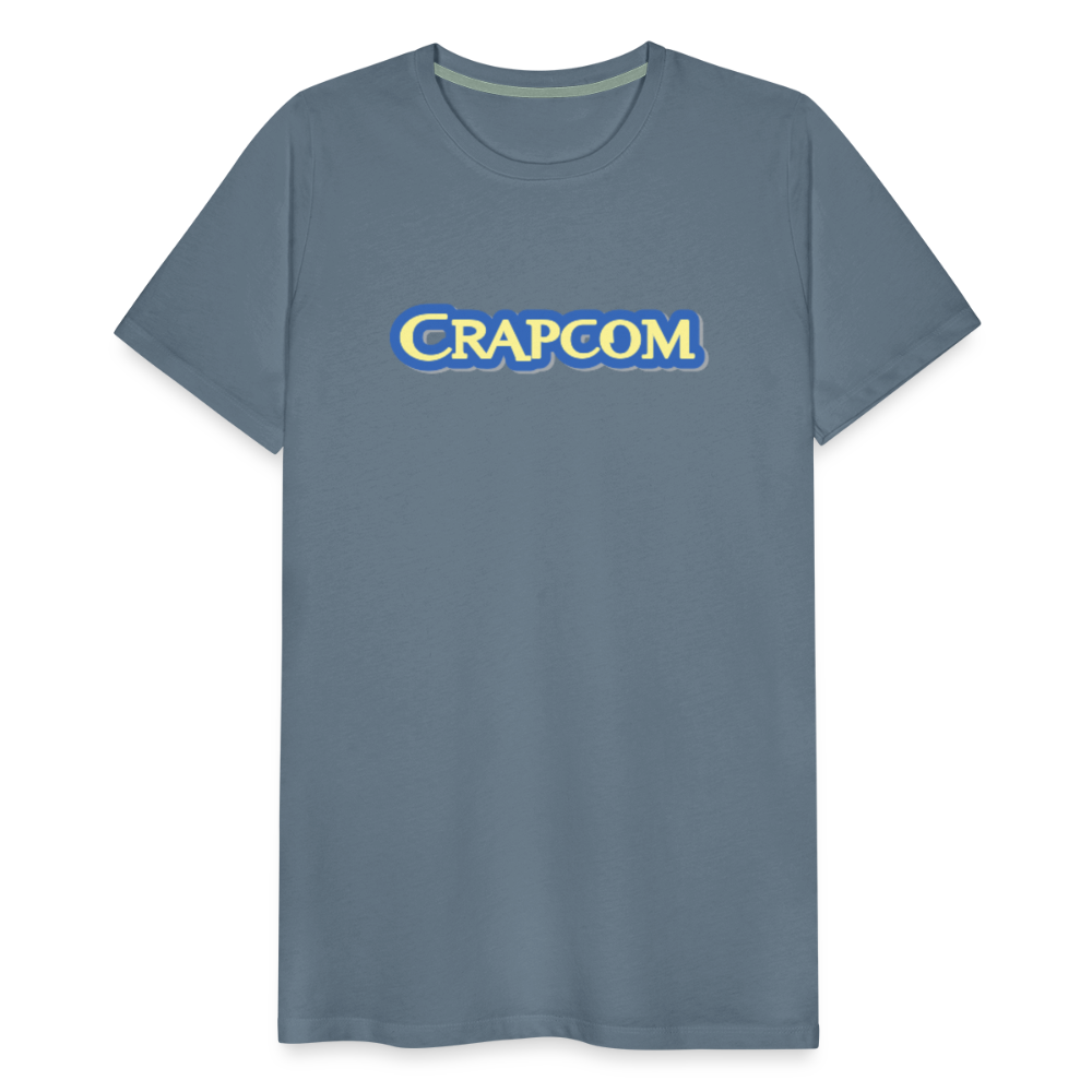 Crapcom funny parody Videogame Gift for Gamers & PC players Men's Premium T-Shirt - steel blue