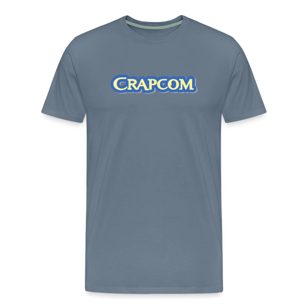 Crapcom funny parody Videogame Gift for Gamers & PC players Men's Premium T-Shirt - steel blue