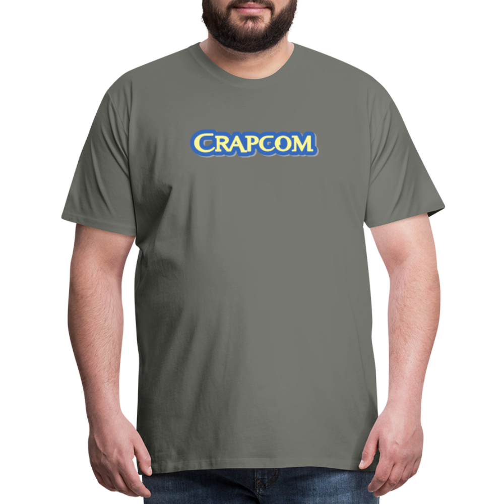 Crapcom funny parody Videogame Gift for Gamers & PC players Men's Premium T-Shirt - asphalt gray
