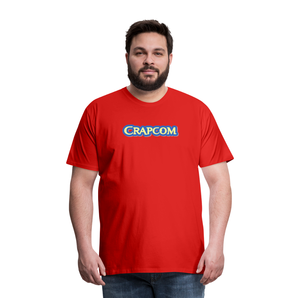 Crapcom funny parody Videogame Gift for Gamers & PC players Men's Premium T-Shirt - red