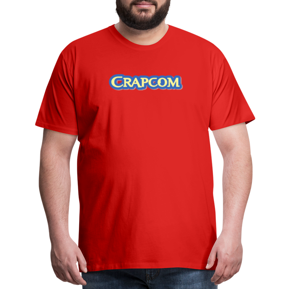 Crapcom funny parody Videogame Gift for Gamers & PC players Men's Premium T-Shirt - red