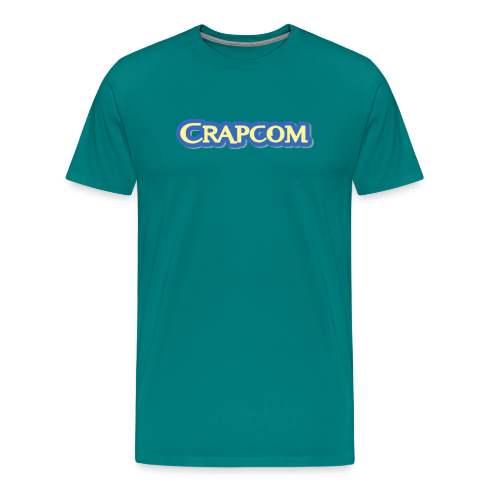 Crapcom funny parody Videogame Gift for Gamers & PC players Men's Premium T-Shirt - teal
