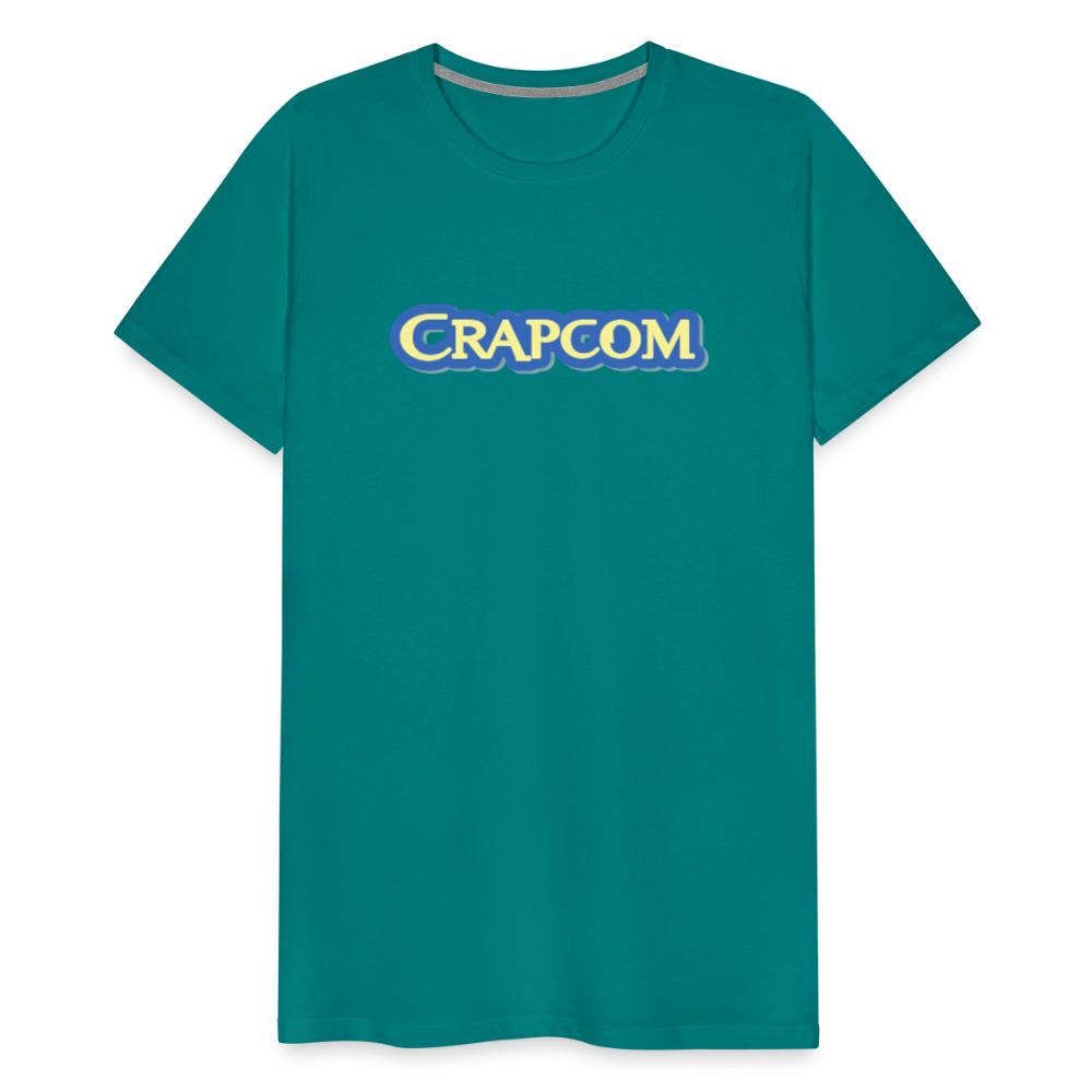 Crapcom funny parody Videogame Gift for Gamers & PC players Men's Premium T-Shirt - teal