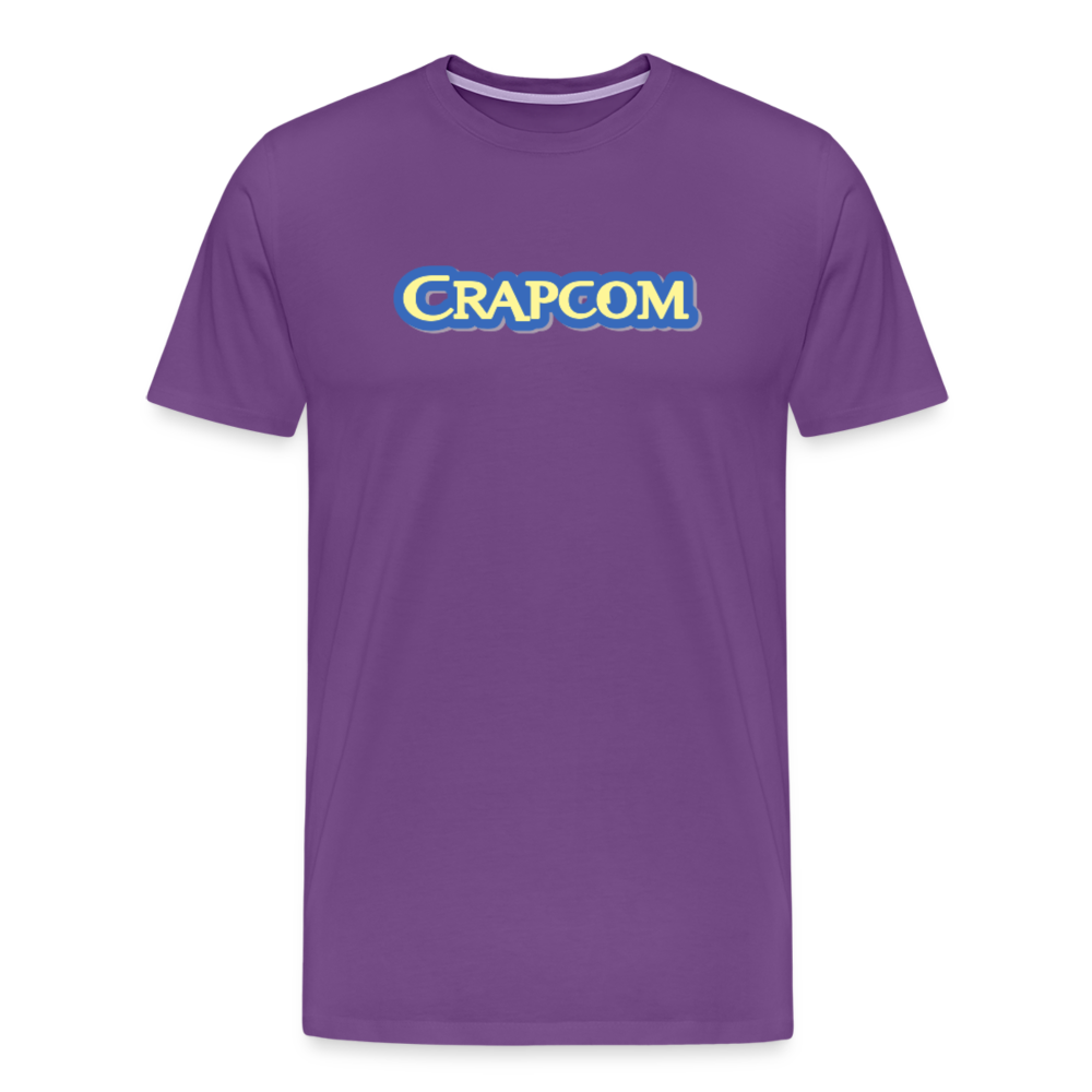 Crapcom funny parody Videogame Gift for Gamers & PC players Men's Premium T-Shirt - purple