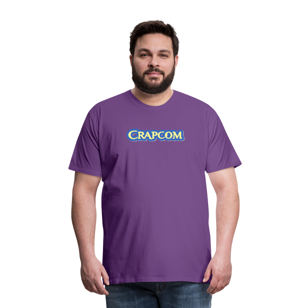 Crapcom funny parody Videogame Gift for Gamers & PC players Men's Premium T-Shirt - purple