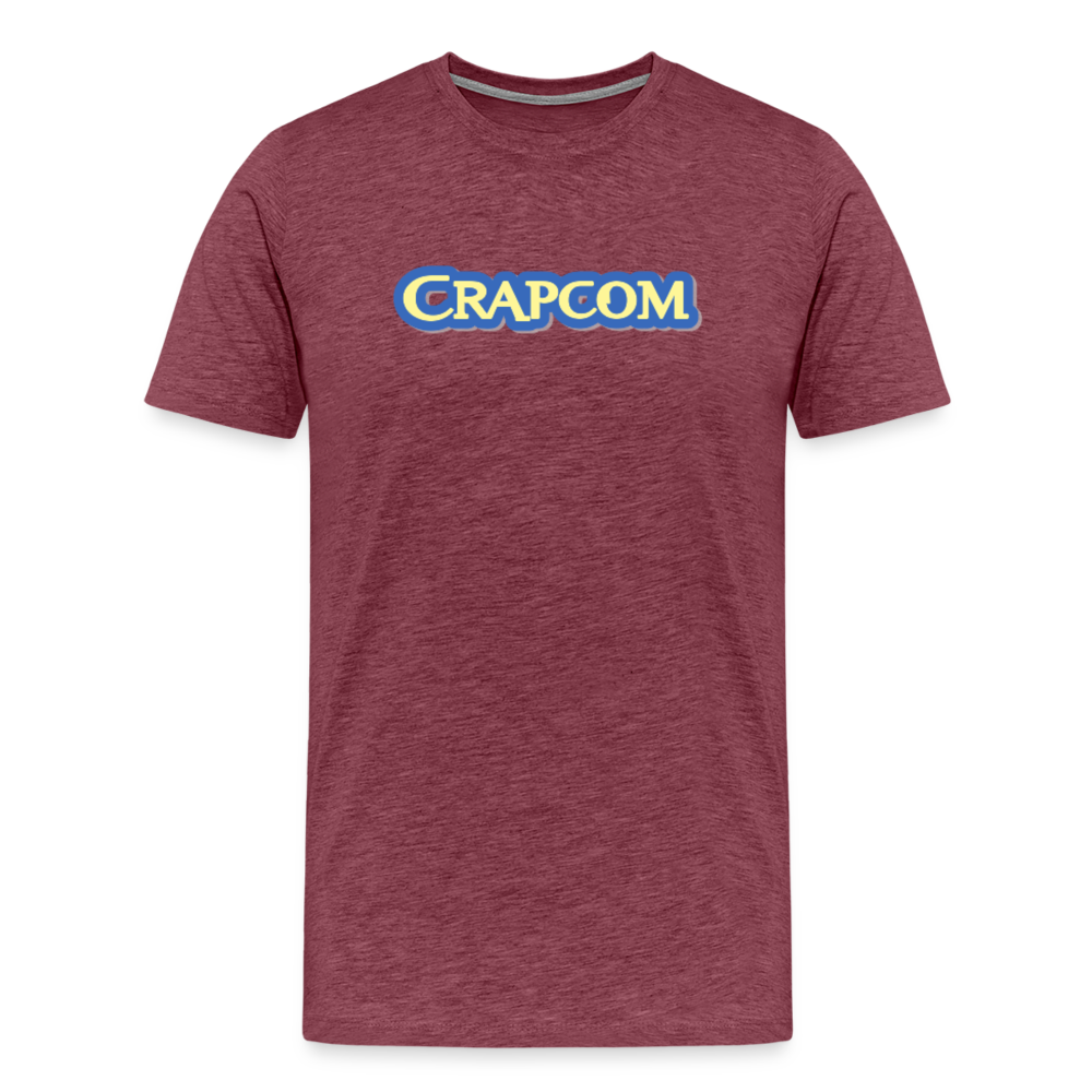 Crapcom funny parody Videogame Gift for Gamers & PC players Men's Premium T-Shirt - heather burgundy