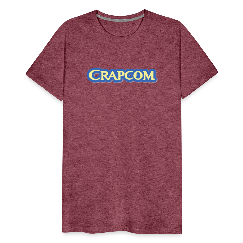 Crapcom funny parody Videogame Gift for Gamers & PC players Men's Premium T-Shirt - heather burgundy
