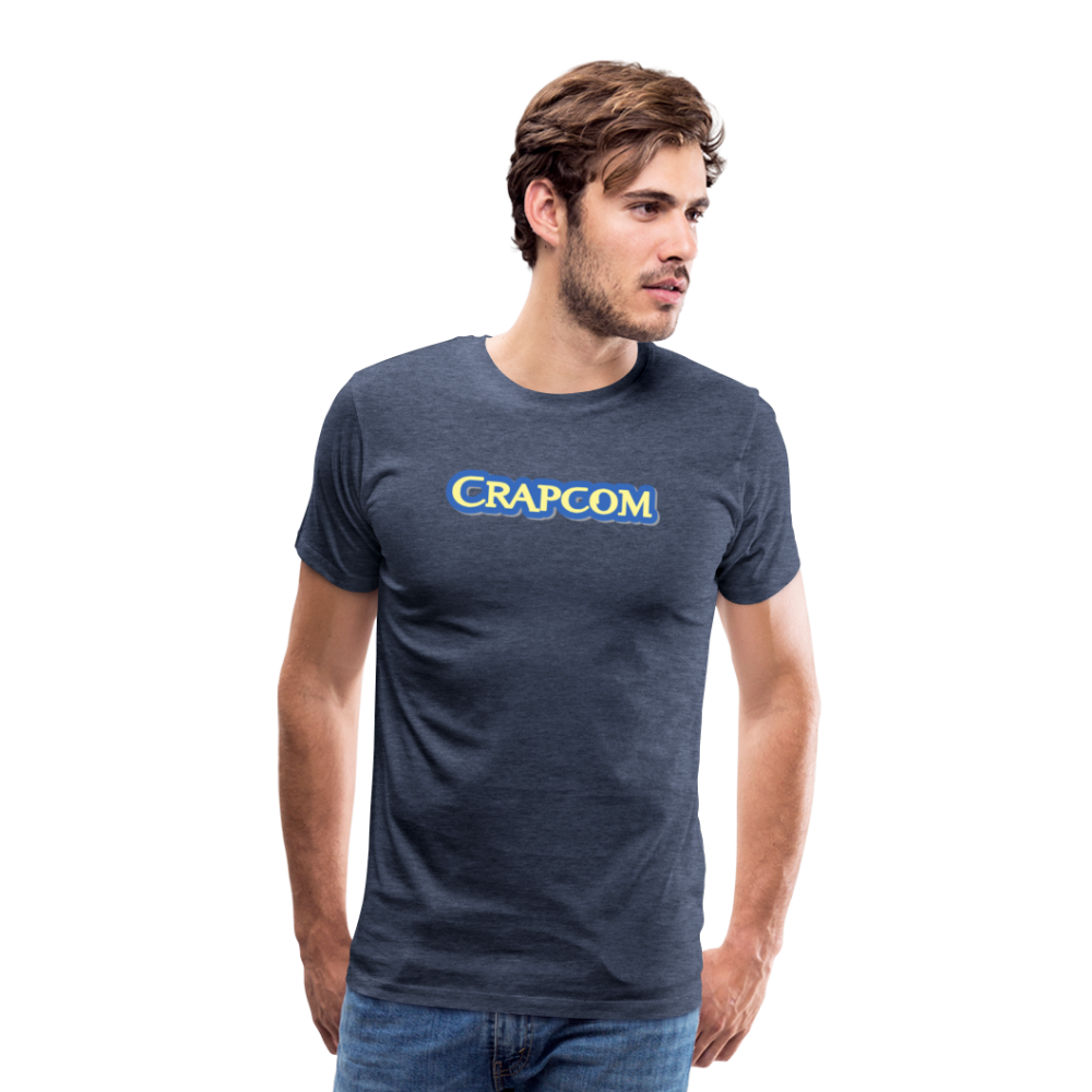 Crapcom funny parody Videogame Gift for Gamers & PC players Men's Premium T-Shirt - heather blue