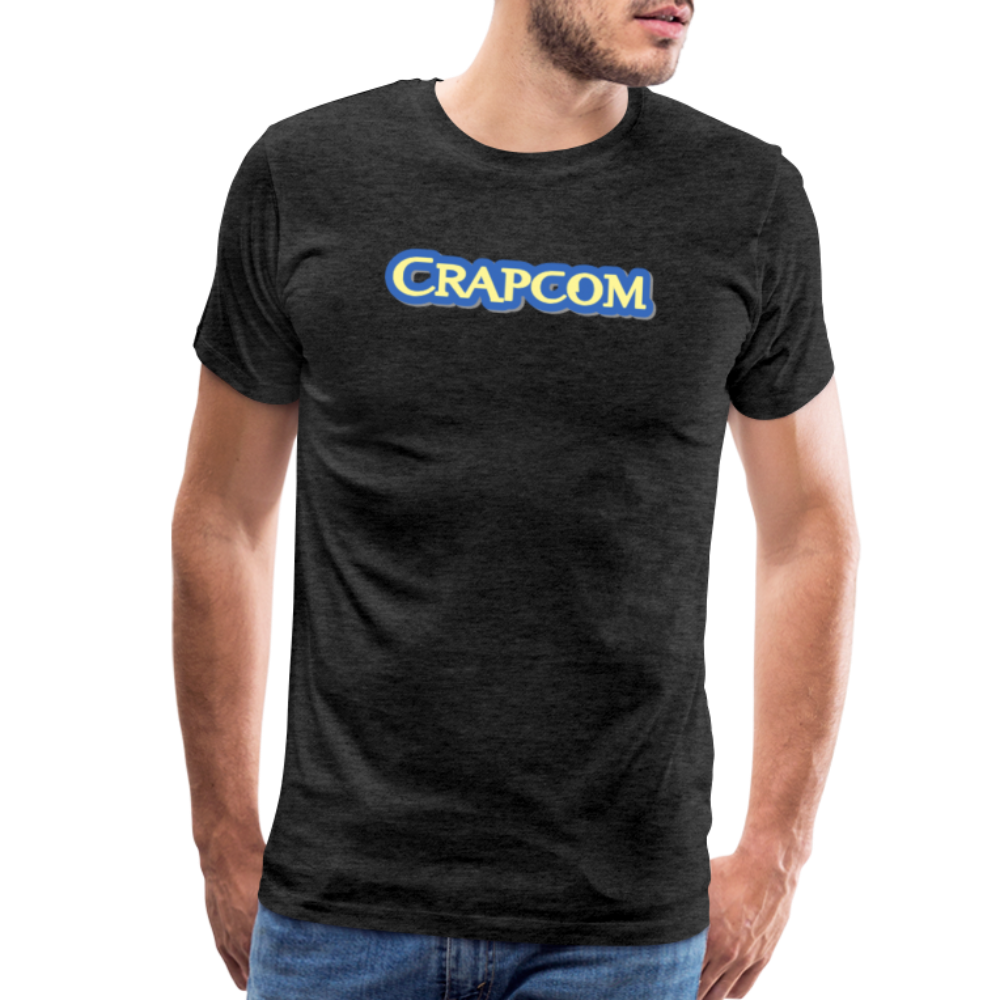 Crapcom funny parody Videogame Gift for Gamers & PC players Men's Premium T-Shirt - charcoal grey