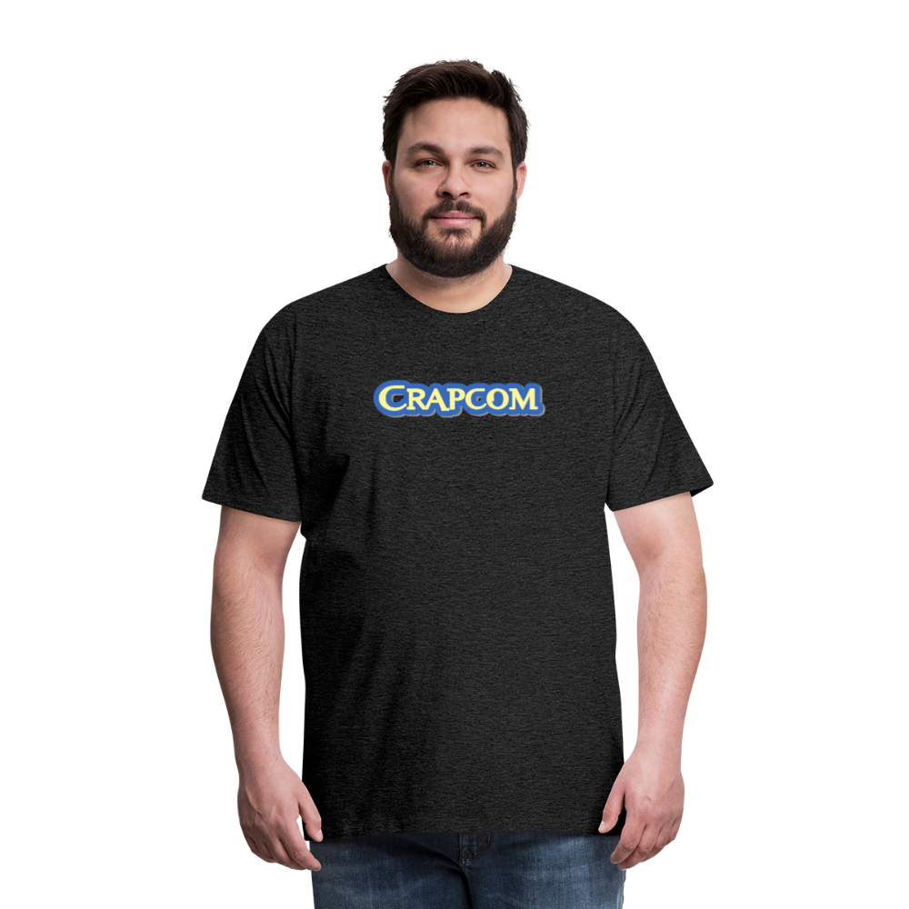 Crapcom funny parody Videogame Gift for Gamers & PC players Men's Premium T-Shirt - charcoal grey