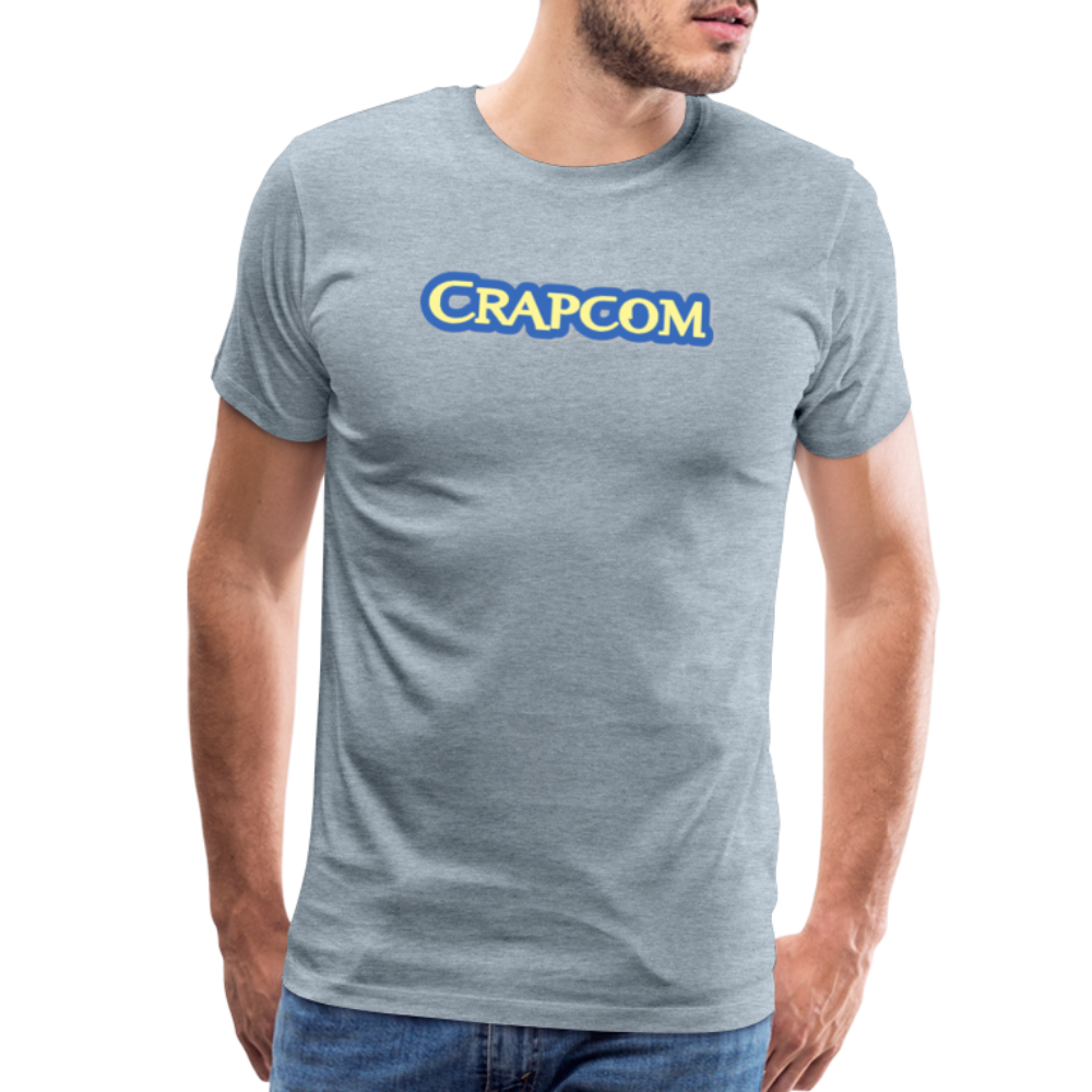 Crapcom funny parody Videogame Gift for Gamers & PC players Men's Premium T-Shirt - heather ice blue