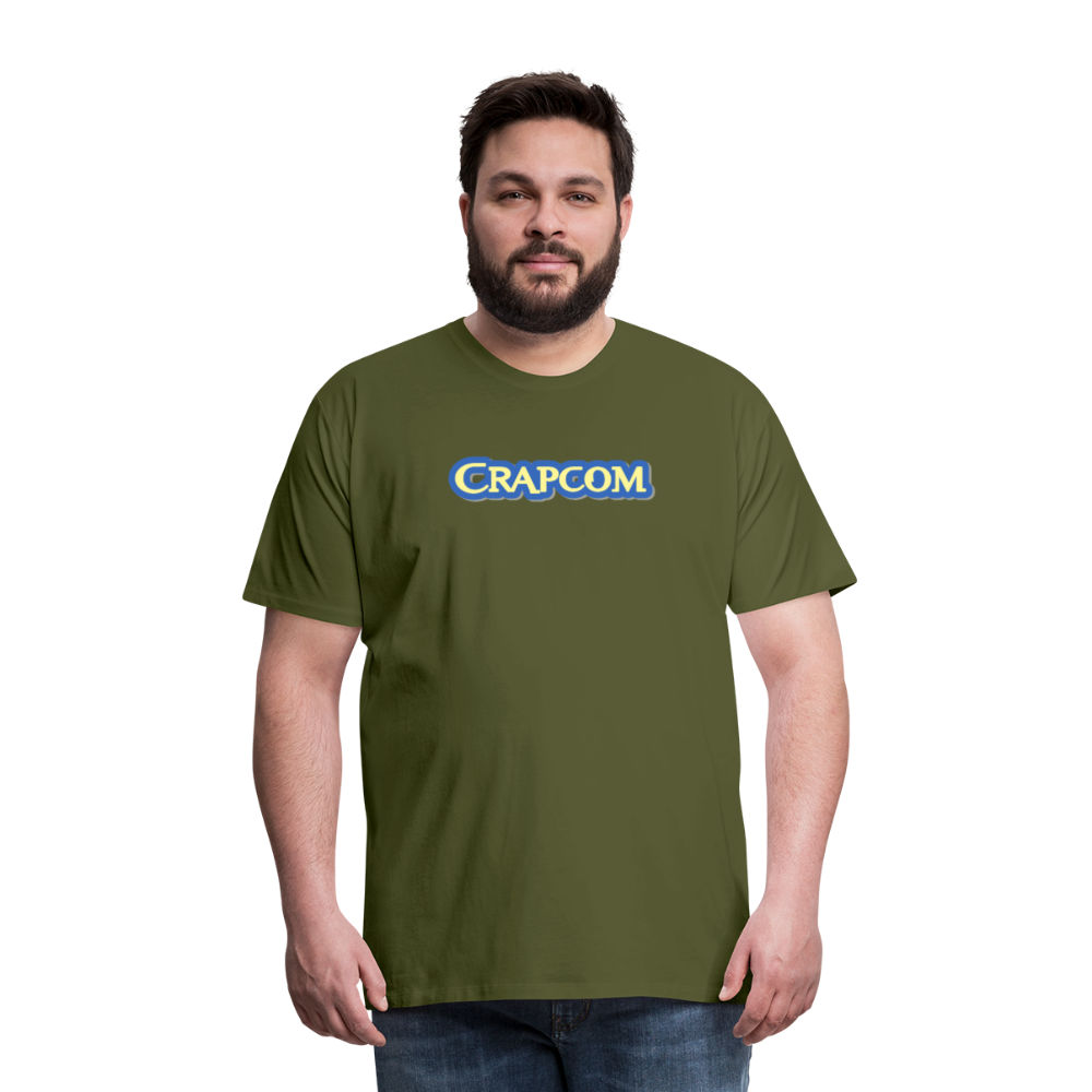 Crapcom funny parody Videogame Gift for Gamers & PC players Men's Premium T-Shirt - olive green