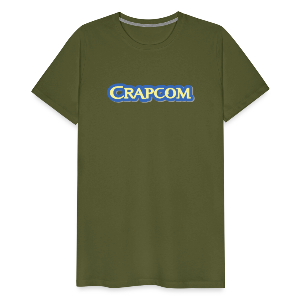 Crapcom funny parody Videogame Gift for Gamers & PC players Men's Premium T-Shirt - olive green