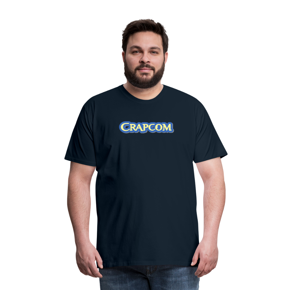 Crapcom funny parody Videogame Gift for Gamers & PC players Men's Premium T-Shirt - deep navy