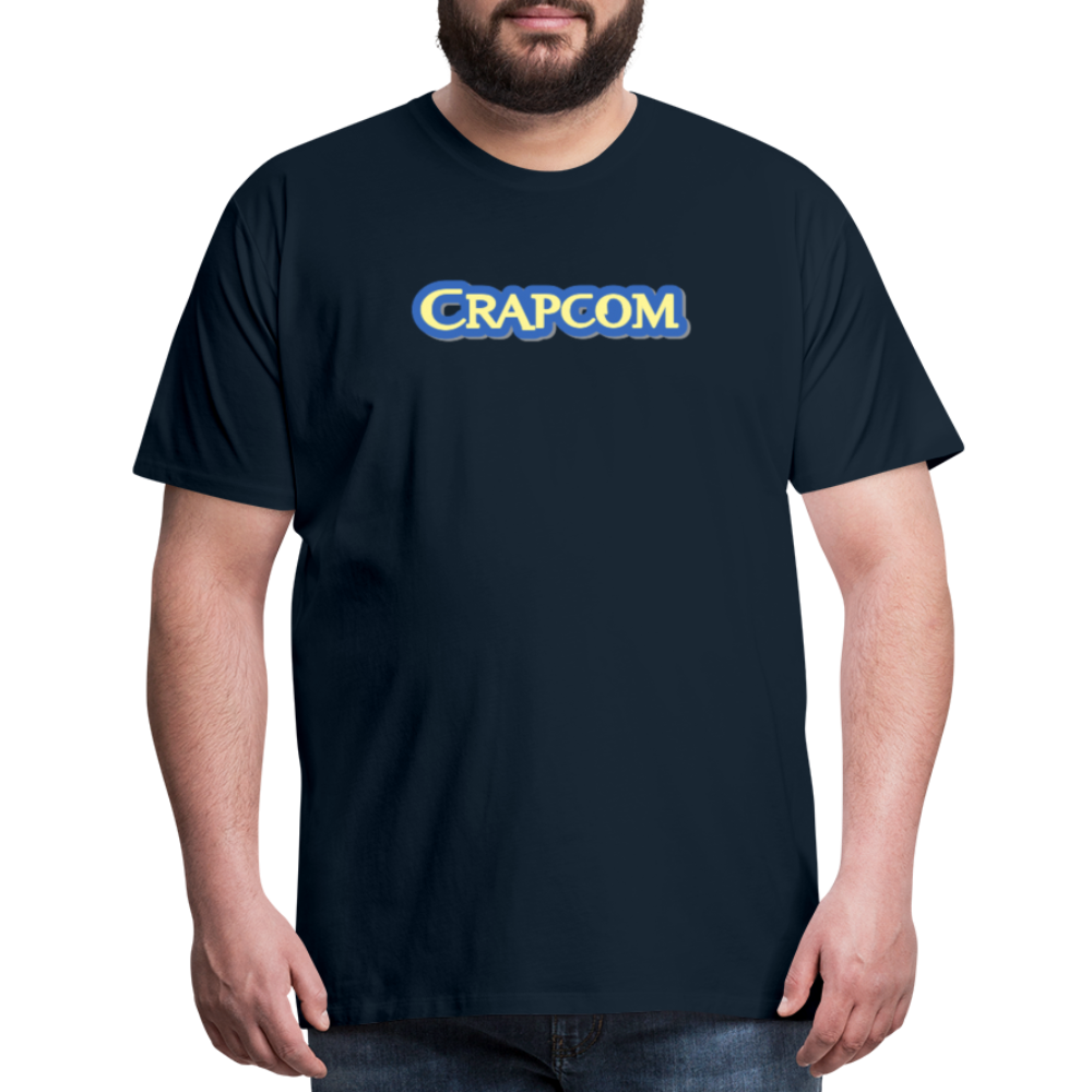 Crapcom funny parody Videogame Gift for Gamers & PC players Men's Premium T-Shirt - deep navy