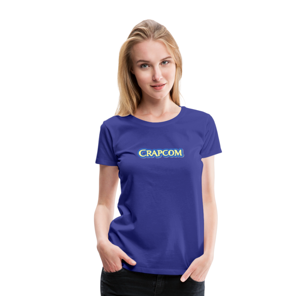 Crapcom funny parody Videogame Gift for Gamers & PC players Women’s Premium T-Shirt - royal blue
