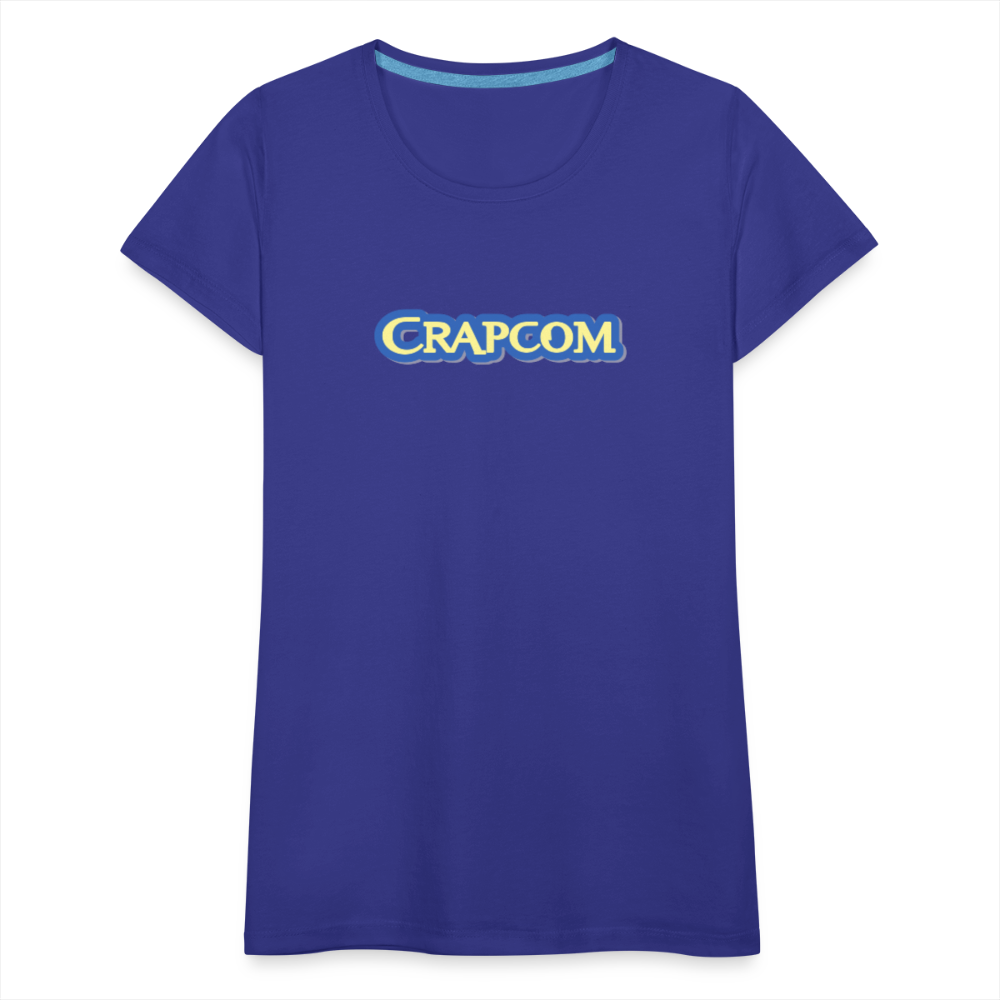 Crapcom funny parody Videogame Gift for Gamers & PC players Women’s Premium T-Shirt - royal blue