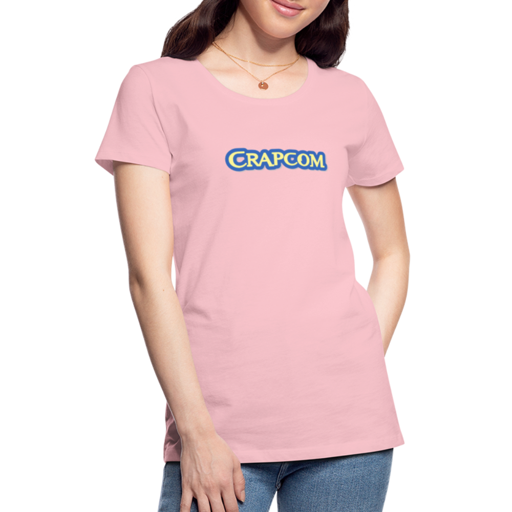 Crapcom funny parody Videogame Gift for Gamers & PC players Women’s Premium T-Shirt - pink
