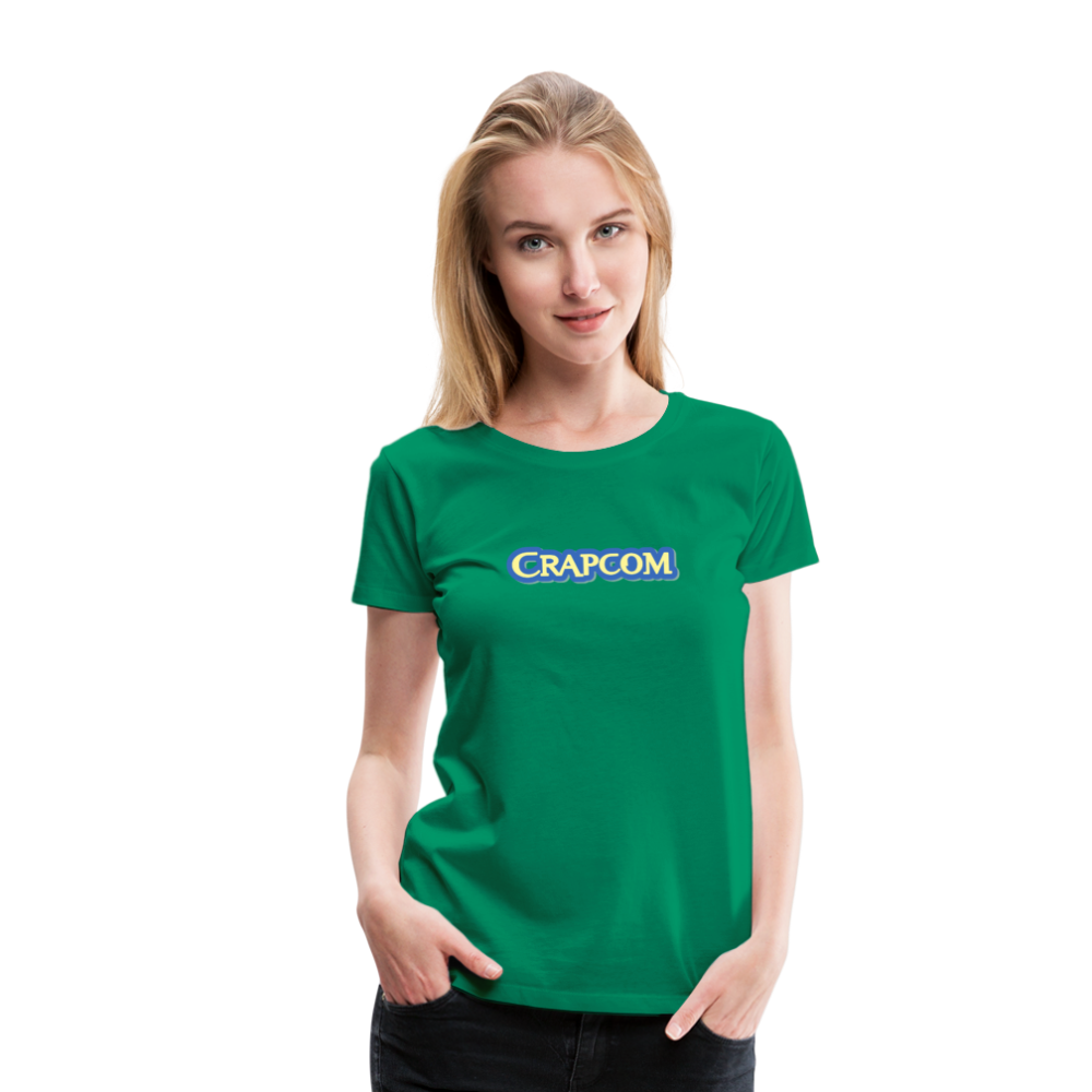 Crapcom funny parody Videogame Gift for Gamers & PC players Women’s Premium T-Shirt - kelly green