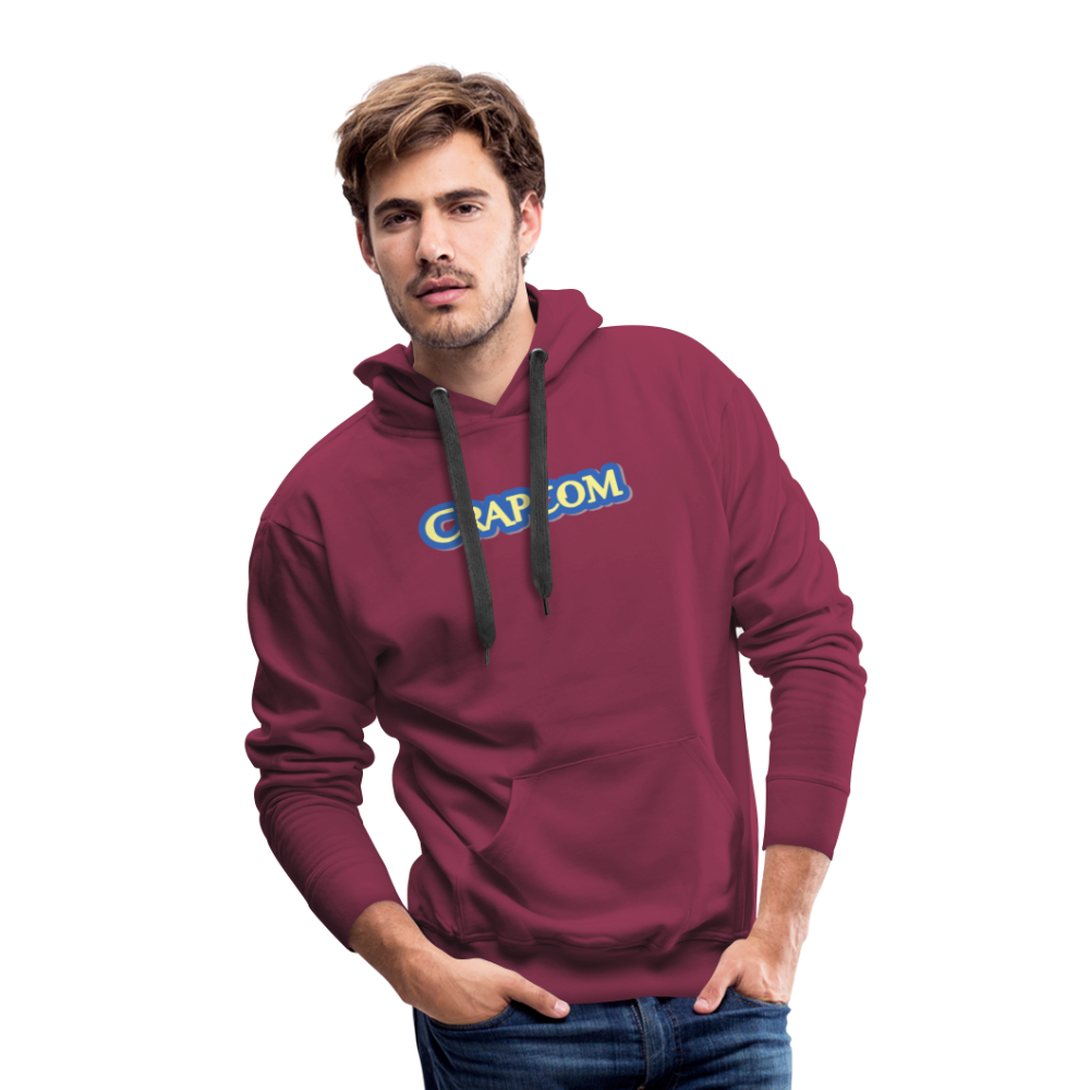 Crapcom funny parody Videogame Gift for Gamers & PC players Men’s Premium Hoodie - burgundy