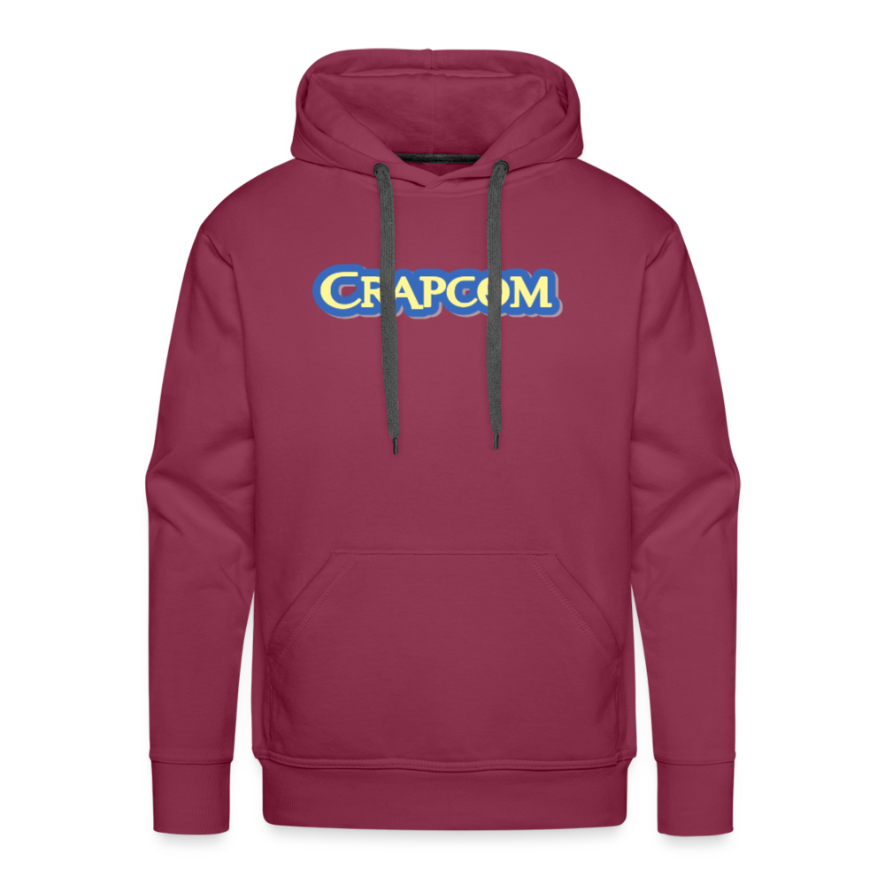 Crapcom funny parody Videogame Gift for Gamers & PC players Men’s Premium Hoodie - burgundy