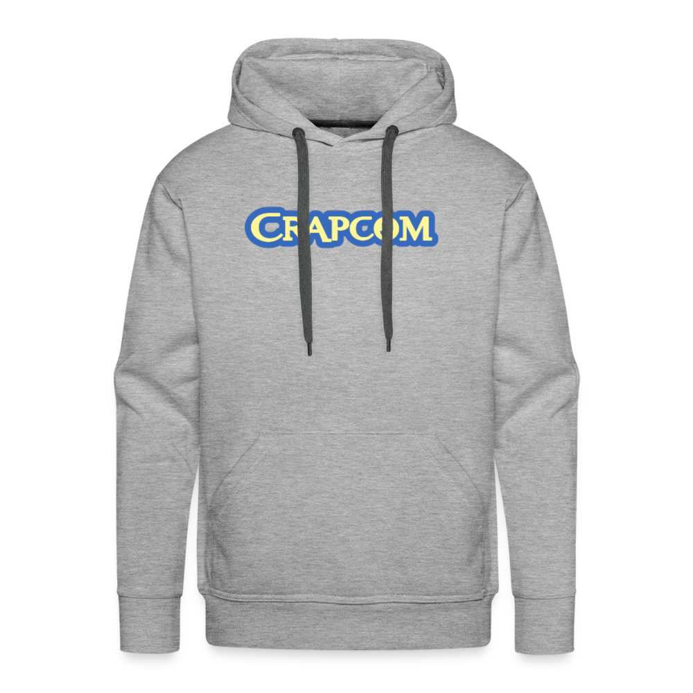 Crapcom funny parody Videogame Gift for Gamers & PC players Men’s Premium Hoodie - heather grey