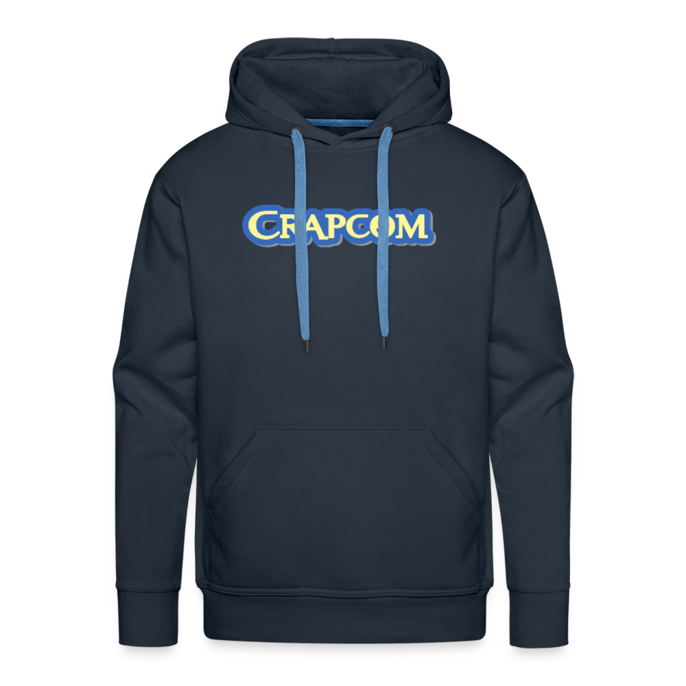 Crapcom funny parody Videogame Gift for Gamers & PC players Men’s Premium Hoodie - navy