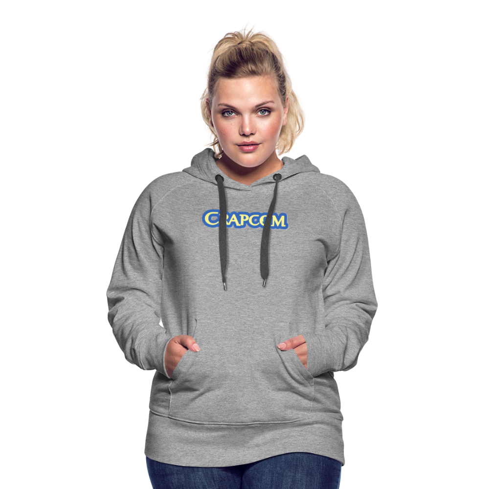 Crapcom funny parody Videogame Gift for Gamers & PC players Women’s Premium Hoodie - heather grey