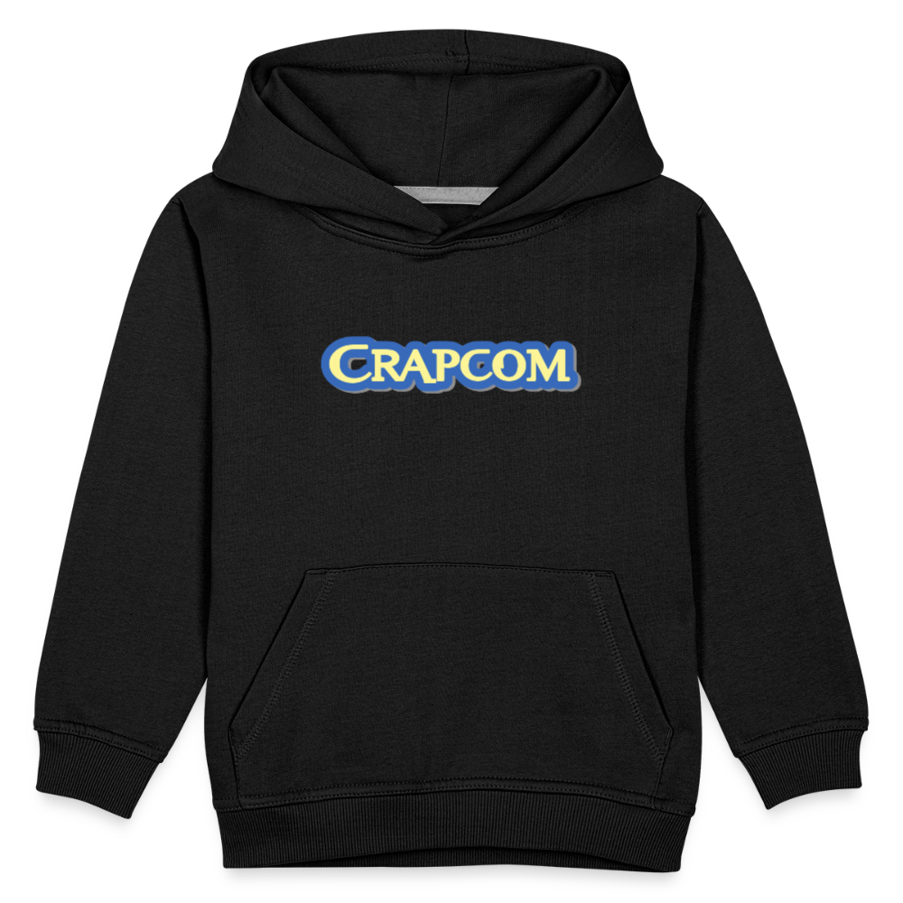 Crapcom funny parody Videogame Gift for Gamers & PC players Kids‘ Premium Hoodie - black