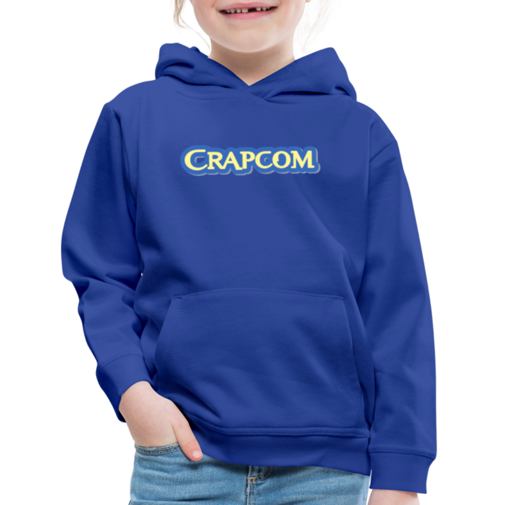 Crapcom funny parody Videogame Gift for Gamers & PC players Kids‘ Premium Hoodie - royal blue