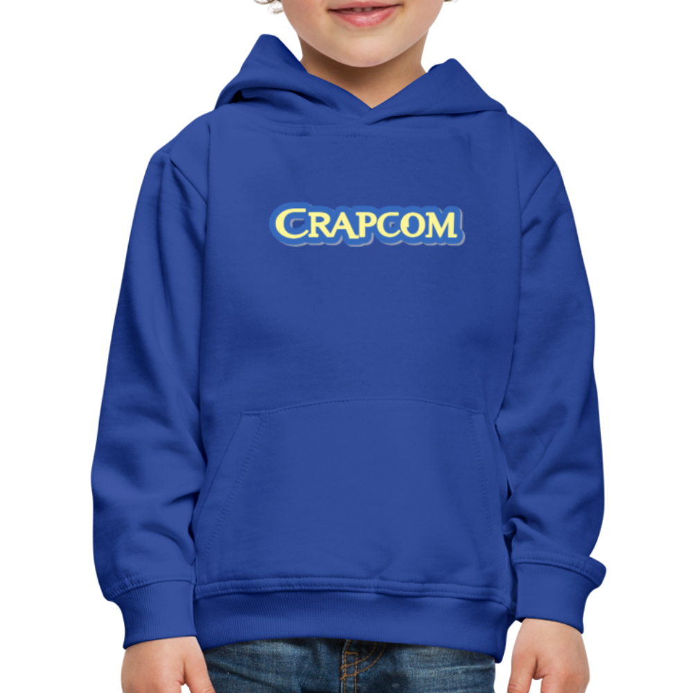 Crapcom funny parody Videogame Gift for Gamers & PC players Kids‘ Premium Hoodie - royal blue