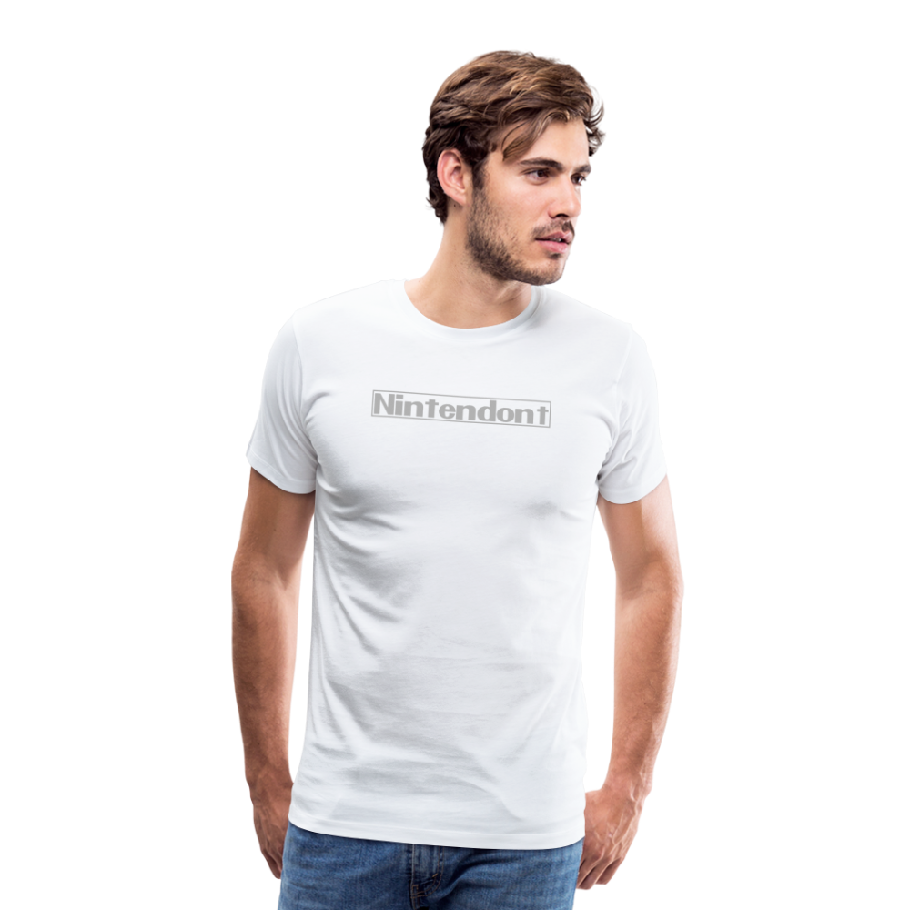 Nintendont funny parody Videogame Gift for Gamers Men's Premium T-Shirt - white