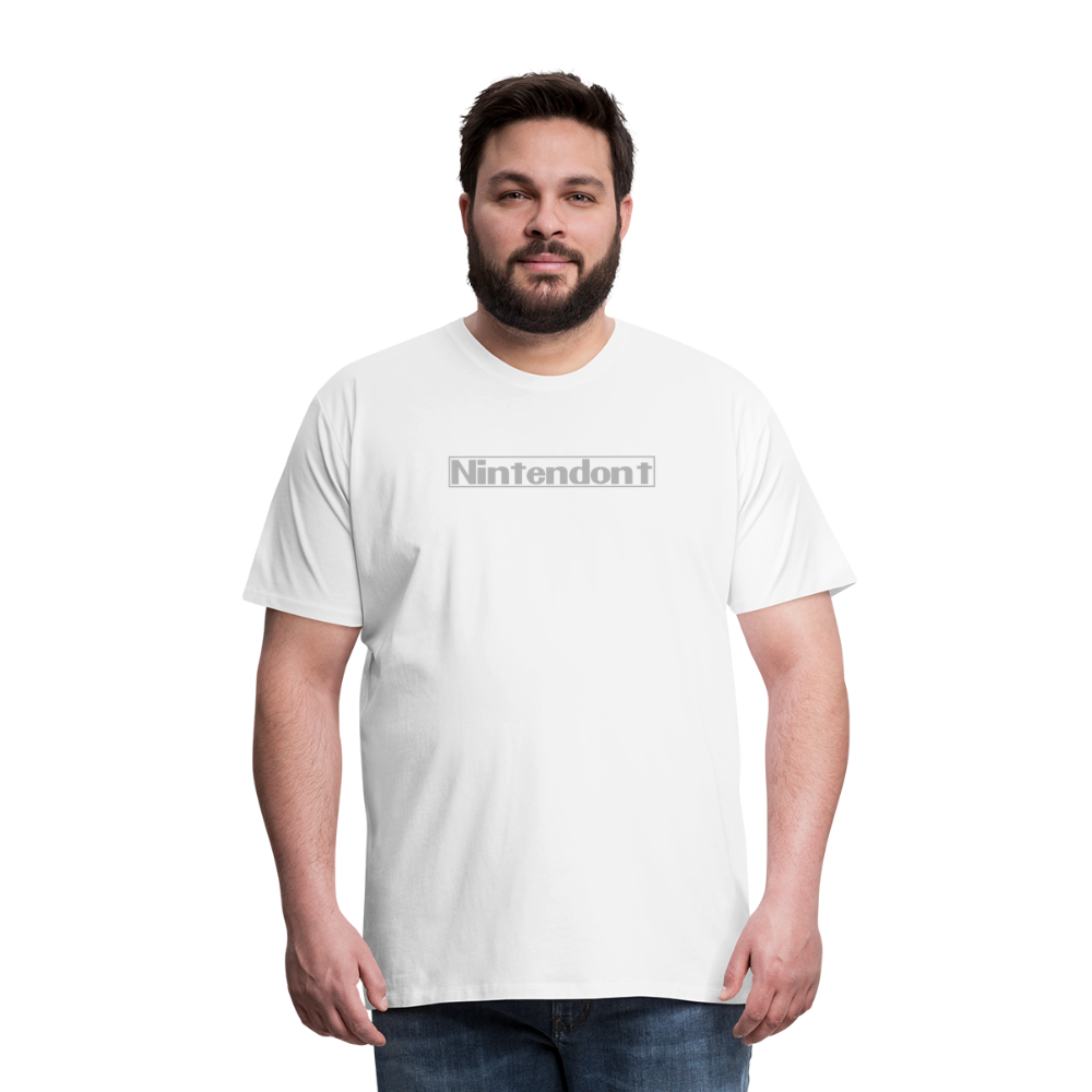 Nintendont funny parody Videogame Gift for Gamers Men's Premium T-Shirt - white