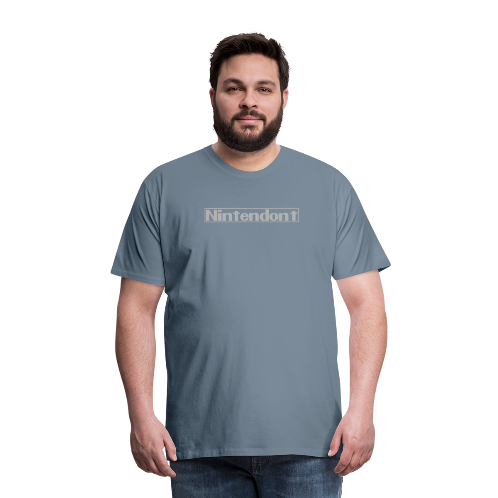 Nintendont funny parody Videogame Gift for Gamers Men's Premium T-Shirt - steel blue