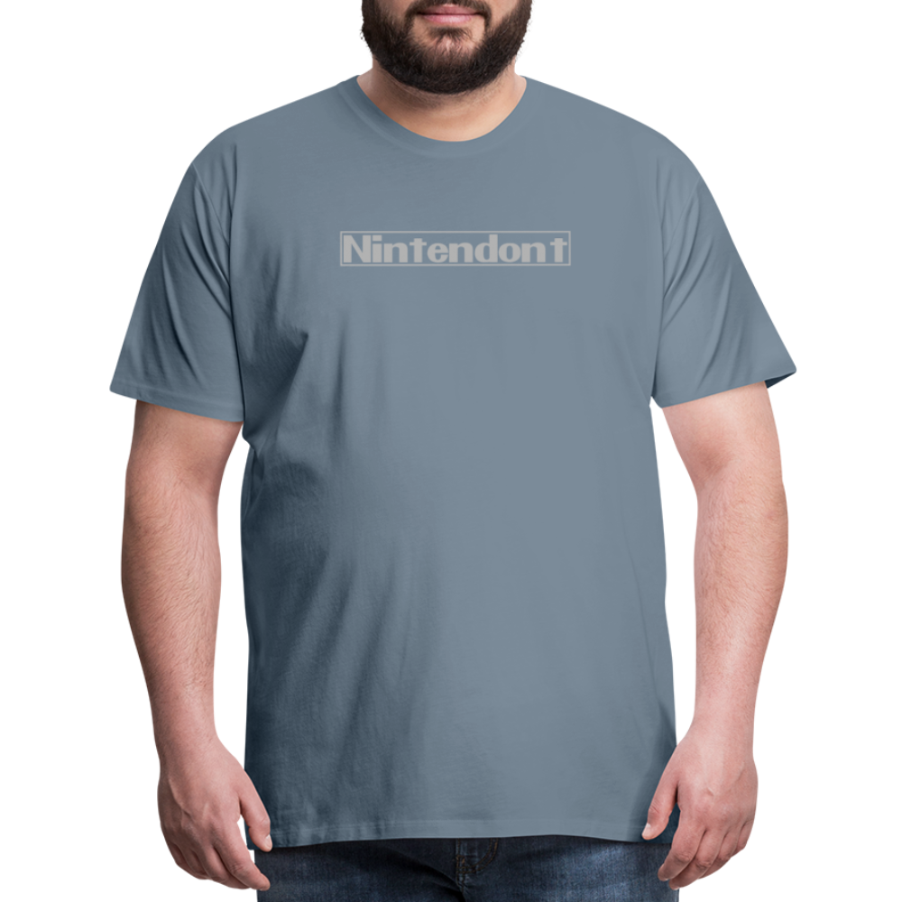 Nintendont funny parody Videogame Gift for Gamers Men's Premium T-Shirt - steel blue