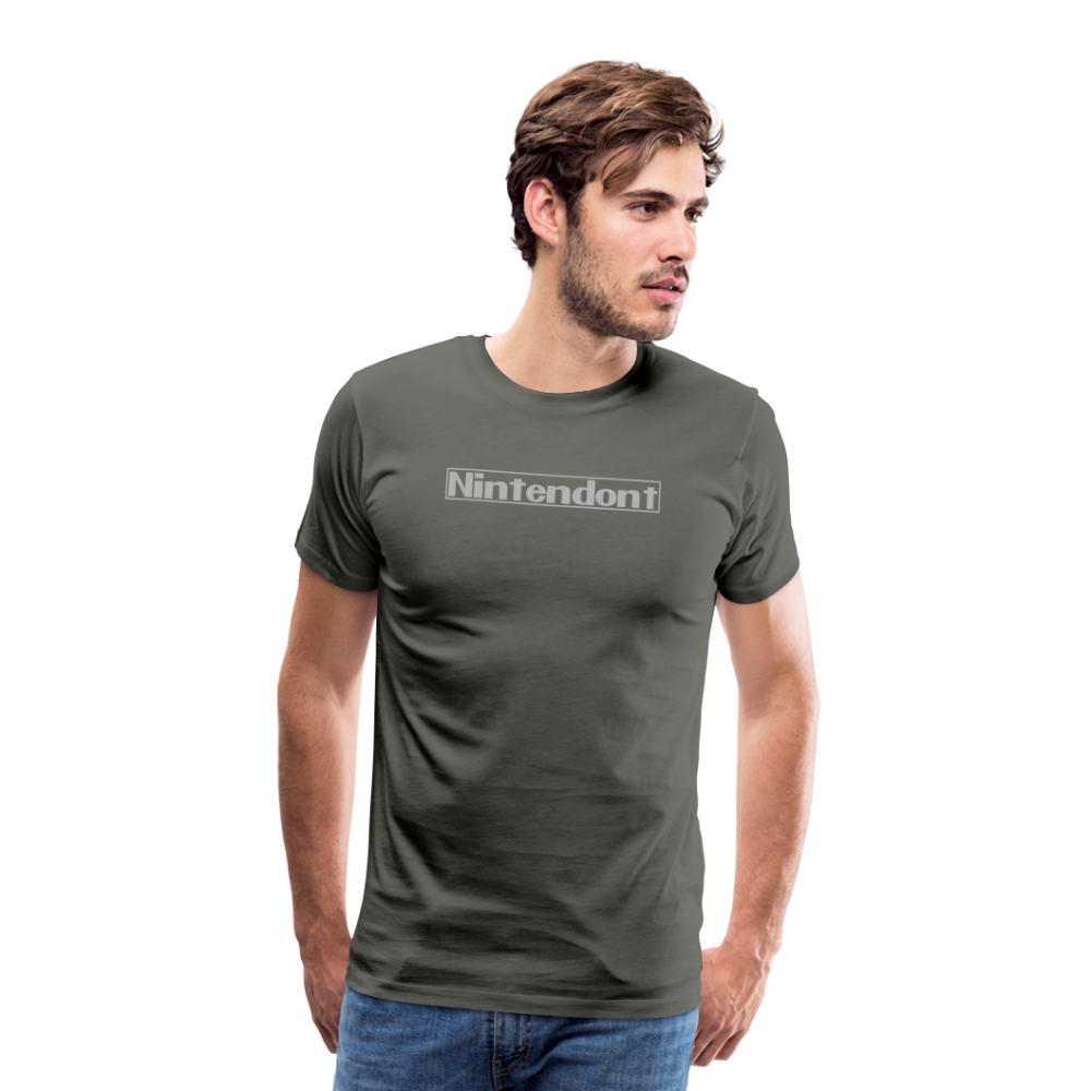 Nintendont funny parody Videogame Gift for Gamers Men's Premium T-Shirt - asphalt gray