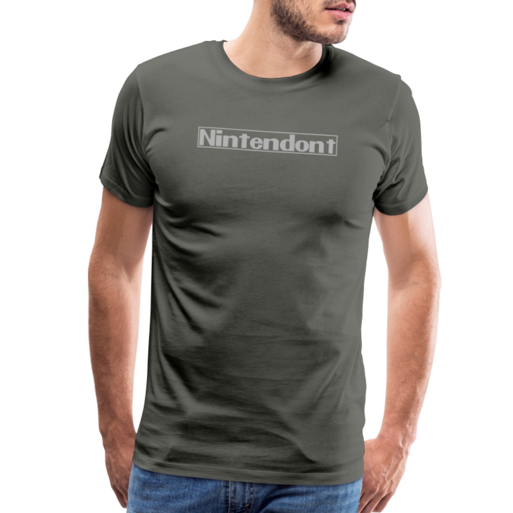 Nintendont funny parody Videogame Gift for Gamers Men's Premium T-Shirt - asphalt gray