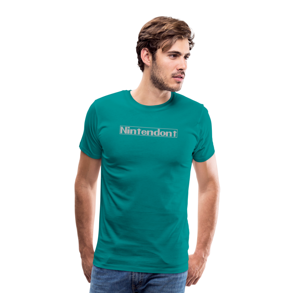 Nintendont funny parody Videogame Gift for Gamers Men's Premium T-Shirt - teal