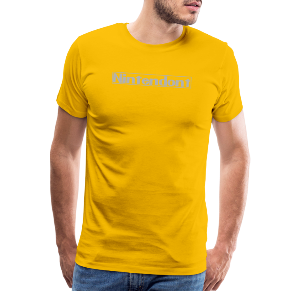 Nintendont funny parody Videogame Gift for Gamers Men's Premium T-Shirt - sun yellow