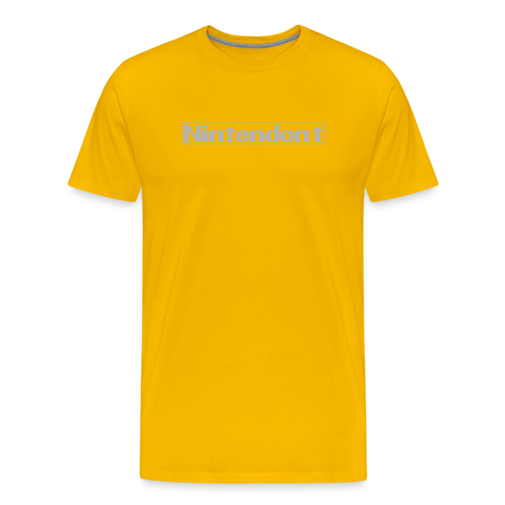 Nintendont funny parody Videogame Gift for Gamers Men's Premium T-Shirt - sun yellow