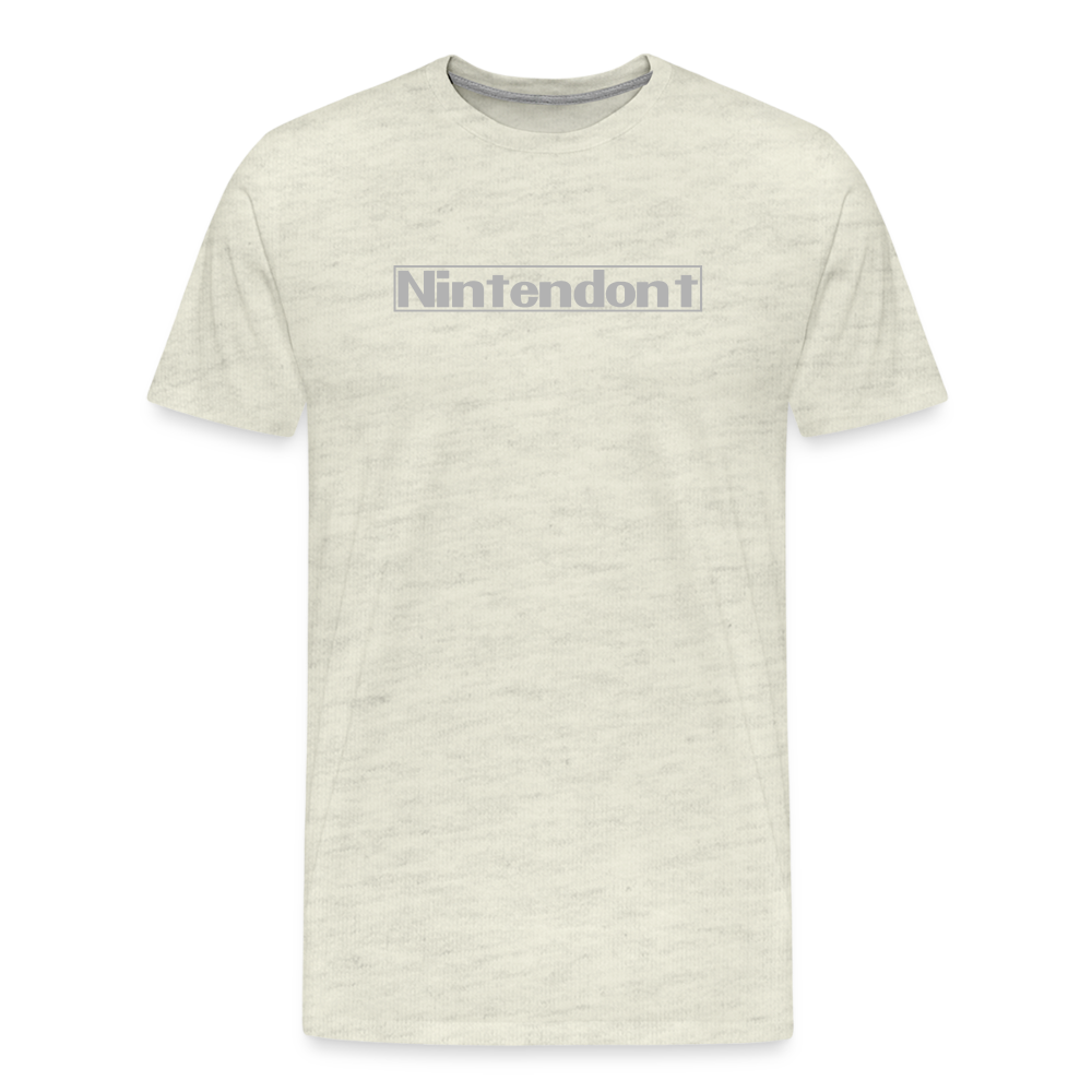 Nintendont funny parody Videogame Gift for Gamers Men's Premium T-Shirt - heather oatmeal