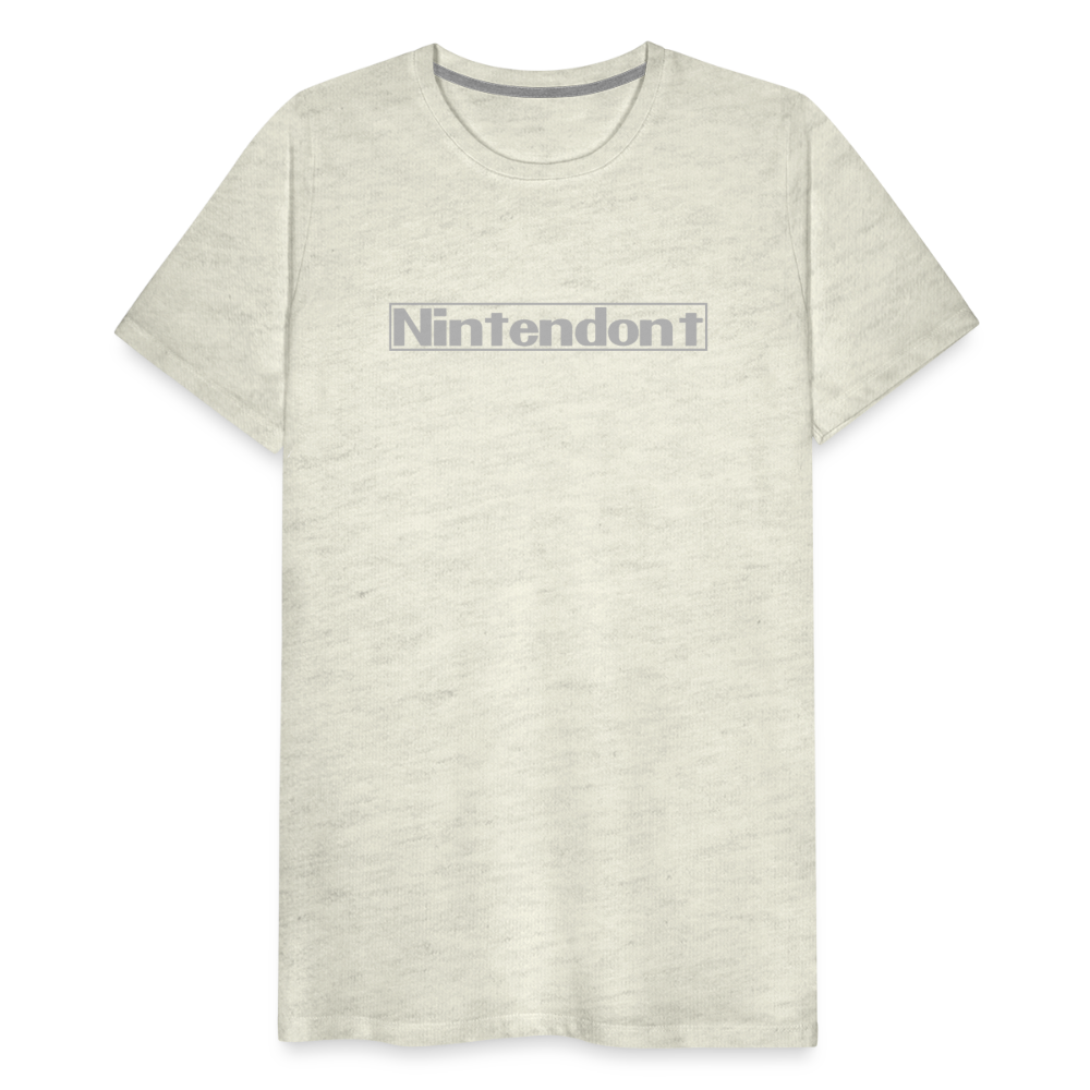 Nintendont funny parody Videogame Gift for Gamers Men's Premium T-Shirt - heather oatmeal