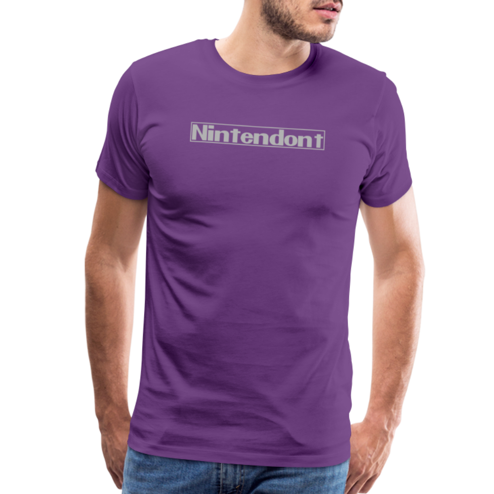 Nintendont funny parody Videogame Gift for Gamers Men's Premium T-Shirt - purple