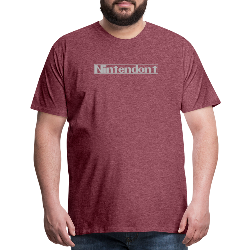 Nintendont funny parody Videogame Gift for Gamers Men's Premium T-Shirt - heather burgundy