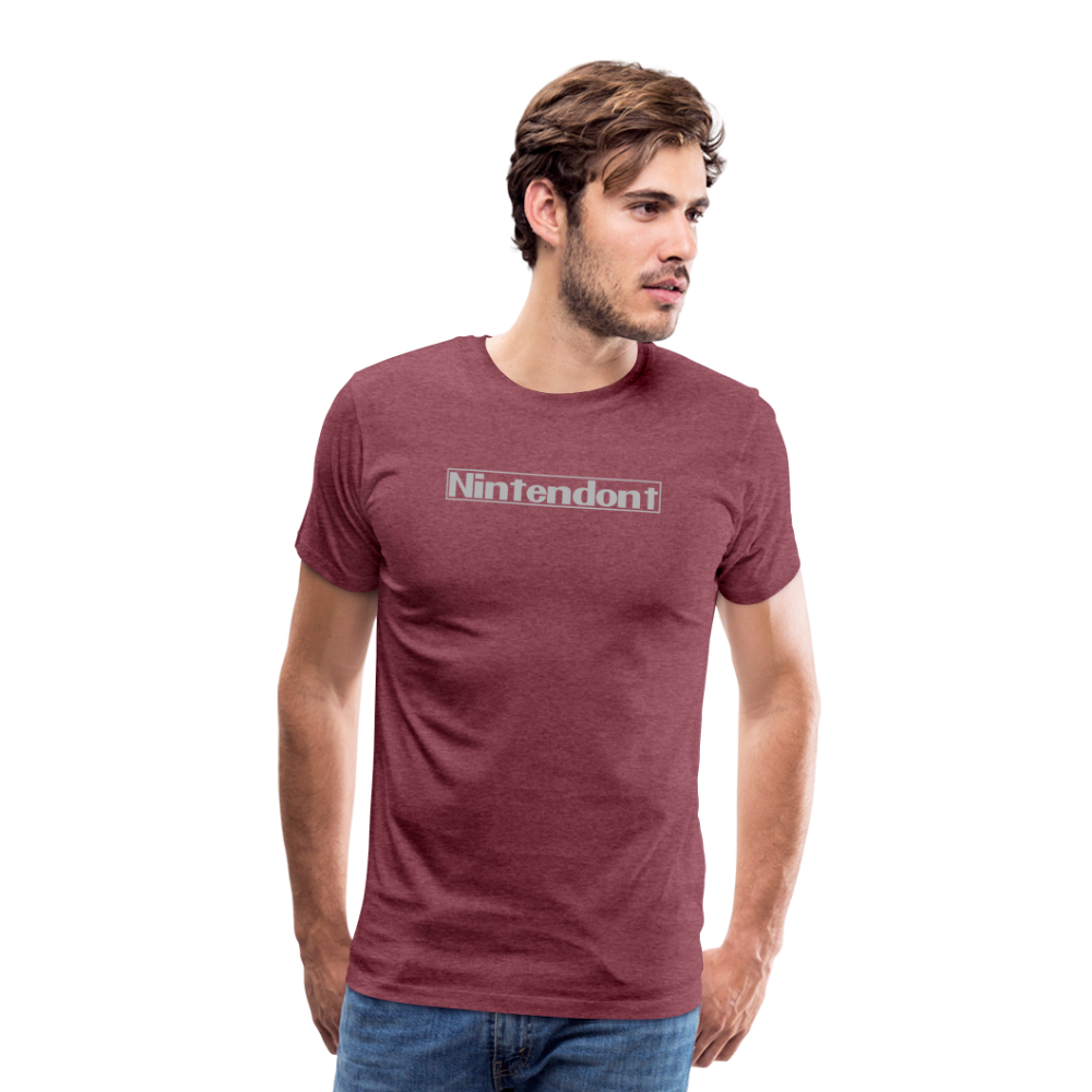 Nintendont funny parody Videogame Gift for Gamers Men's Premium T-Shirt - heather burgundy