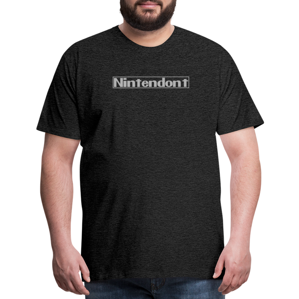 Nintendont funny parody Videogame Gift for Gamers Men's Premium T-Shirt - charcoal grey