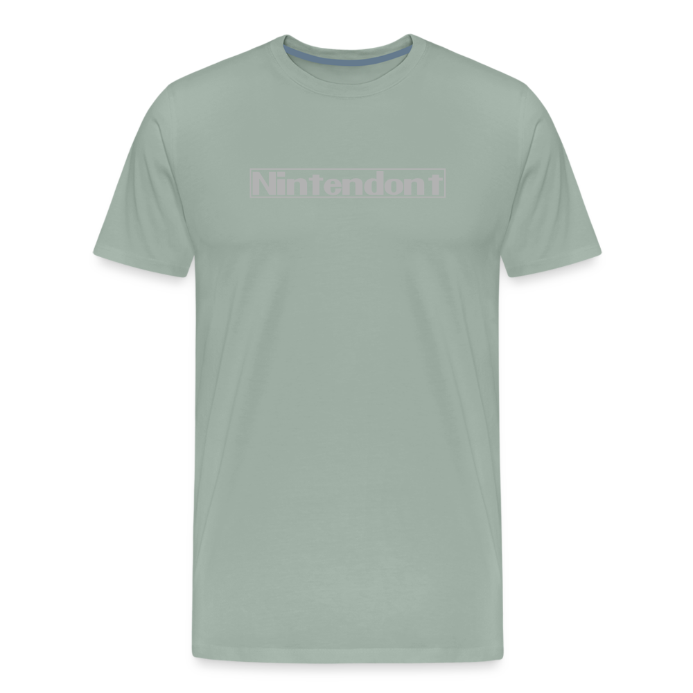 Nintendont funny parody Videogame Gift for Gamers Men's Premium T-Shirt - steel green