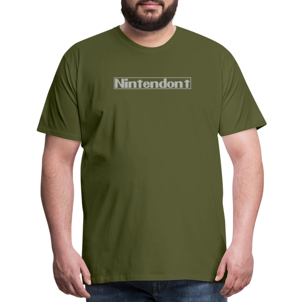 Nintendont funny parody Videogame Gift for Gamers Men's Premium T-Shirt - olive green